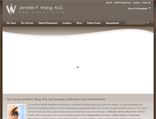 Tablet Screenshot of jenniferwangmd.com